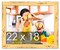 Shabby Chic Yellow Picture Frame - UV Acrylic, Backing Board, Hanging Hardware Included